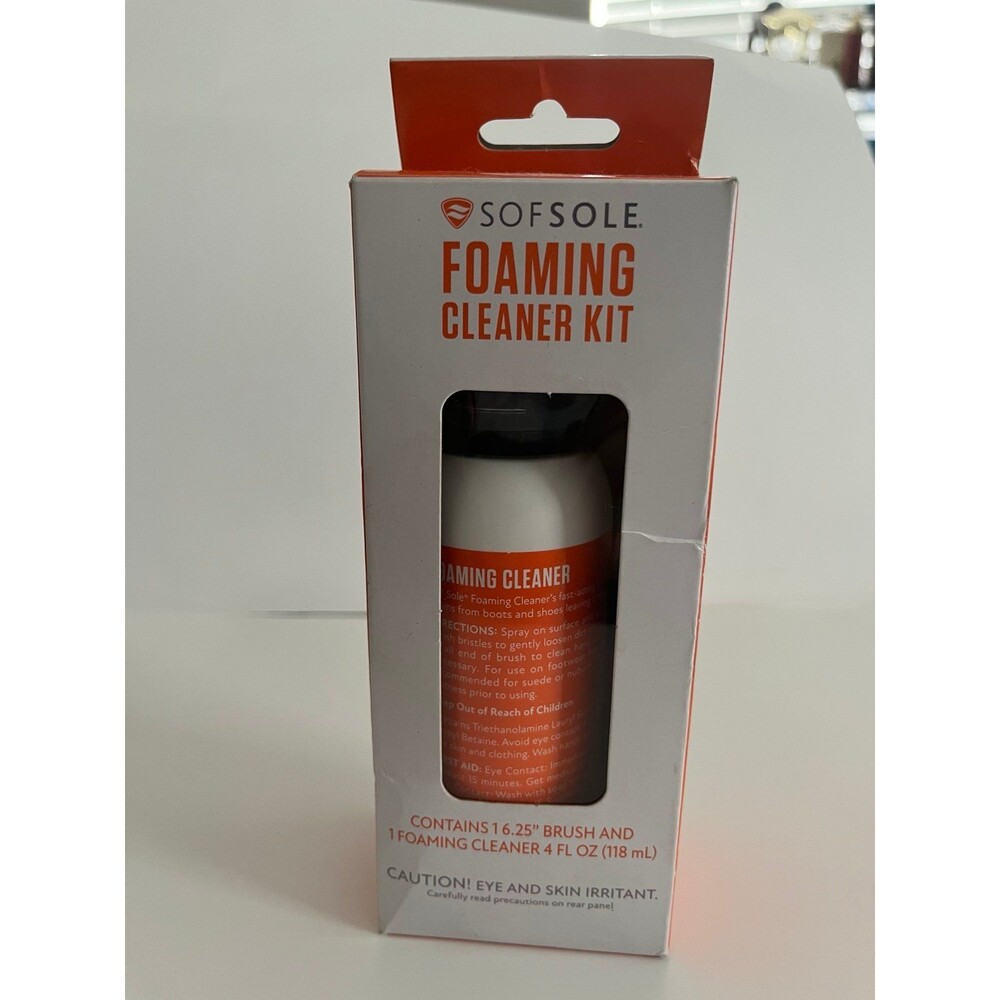 Sof Sole Foaming Shoe Cleaner Kit (4 oz Cleaner + 6.25" Brush) Open Box